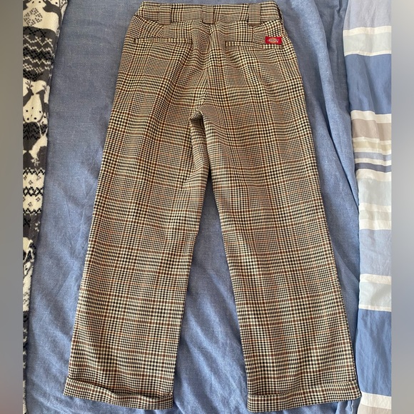 Dickies black, brown, cream coloured plaid pants - Picture 2 of 5